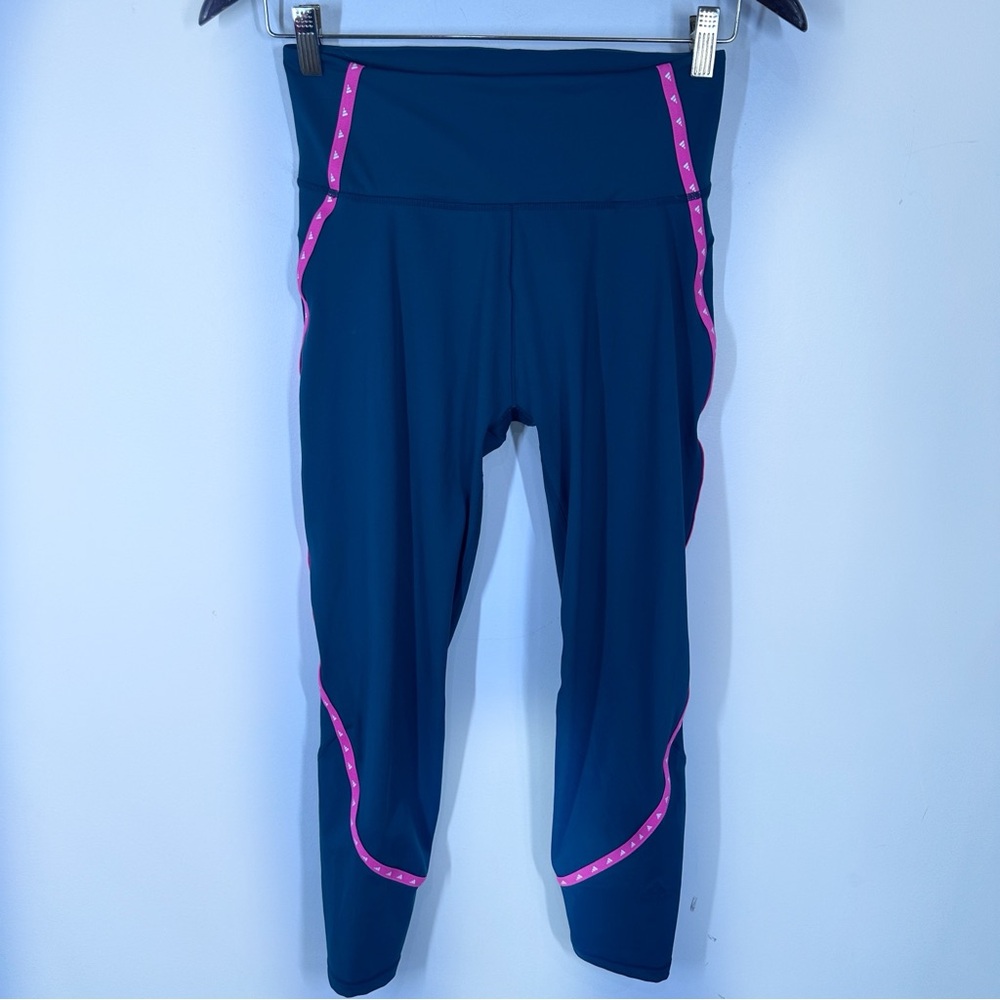Adidas Teal and Pink Primegreen Leggings Women’s Workout Size Medium Ankle